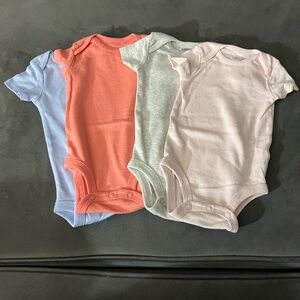 Carter's Baby Bodysuit Set - Blue, Coral, Gray, and Pink